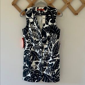 NWT Simon Miller Black and White Leaf Pattern  Sheath Dress